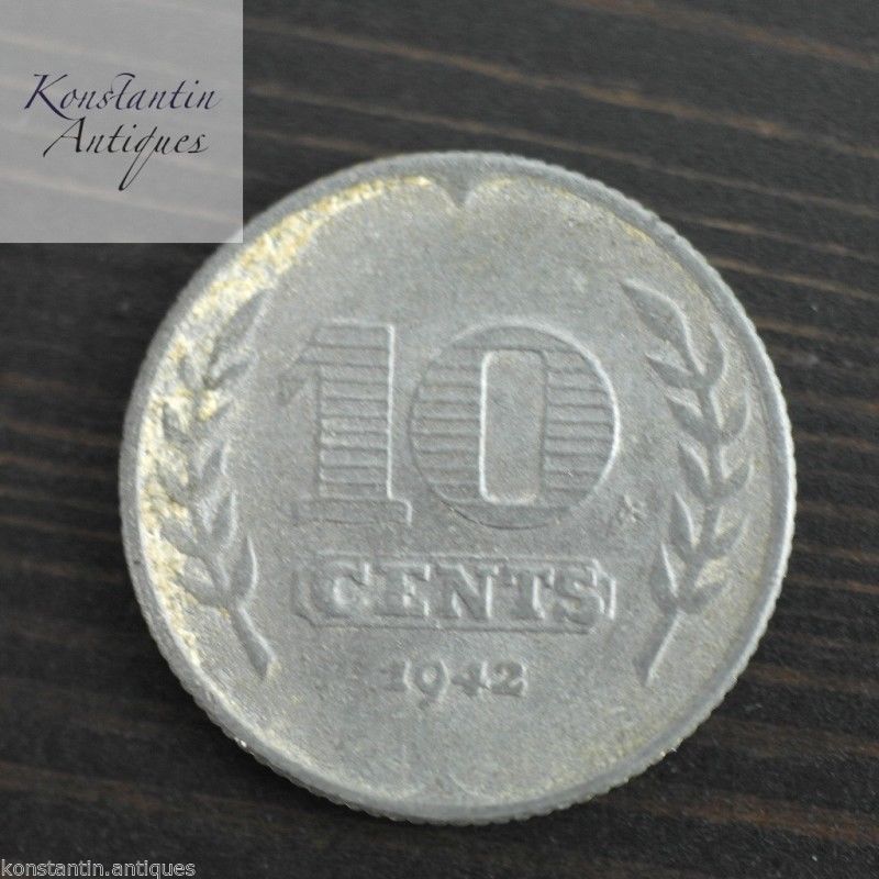 Vintage 1942 coin 10 cents Netherland great old gift