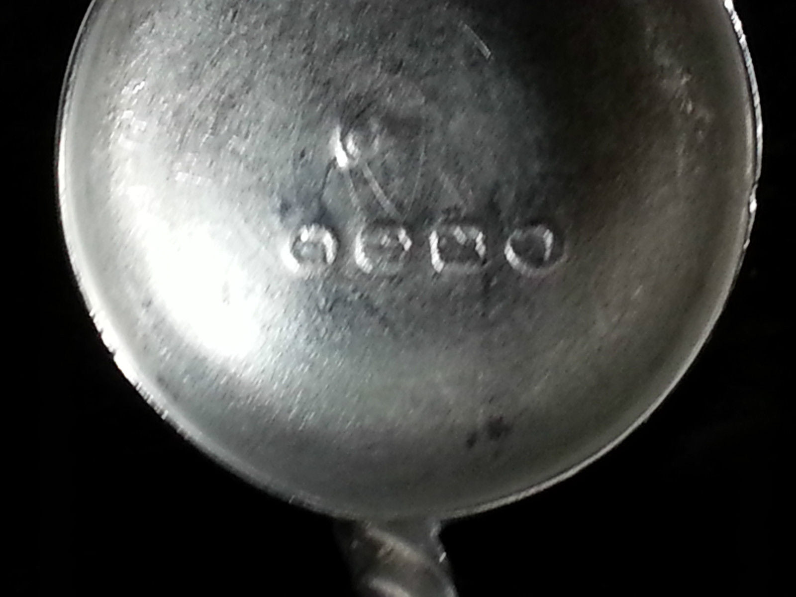 Antique 1881 sterling silver spoon apostle salt mustard great Victorian