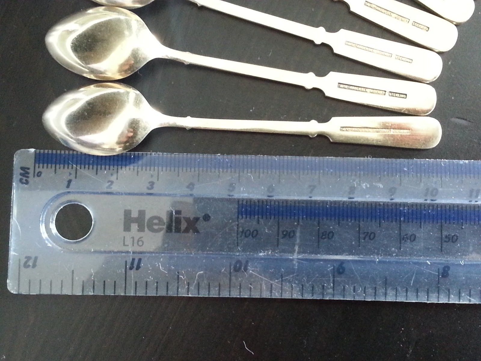 Antique set of six solid silver gilt enamel tea spoons David Andersen Norway