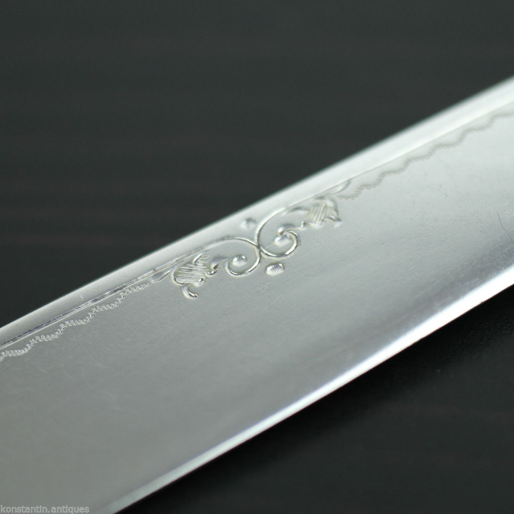 Antique silver plate tale knife mother of pearl Nacre handle British Empire