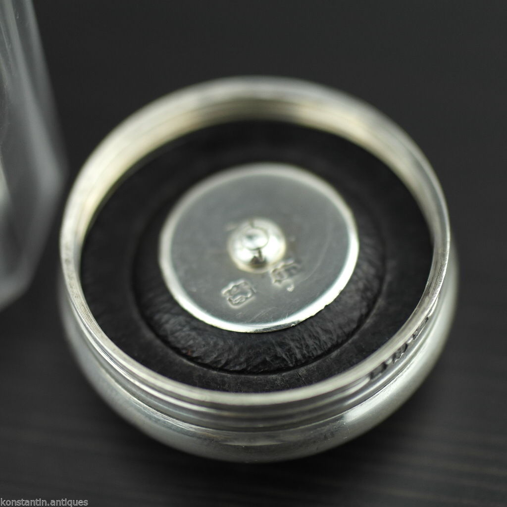 Antiker Londoner Schminktisch aus geschliffenem Glas aus dem Jahr 1892 mit Sterlingsilber-Verschluss