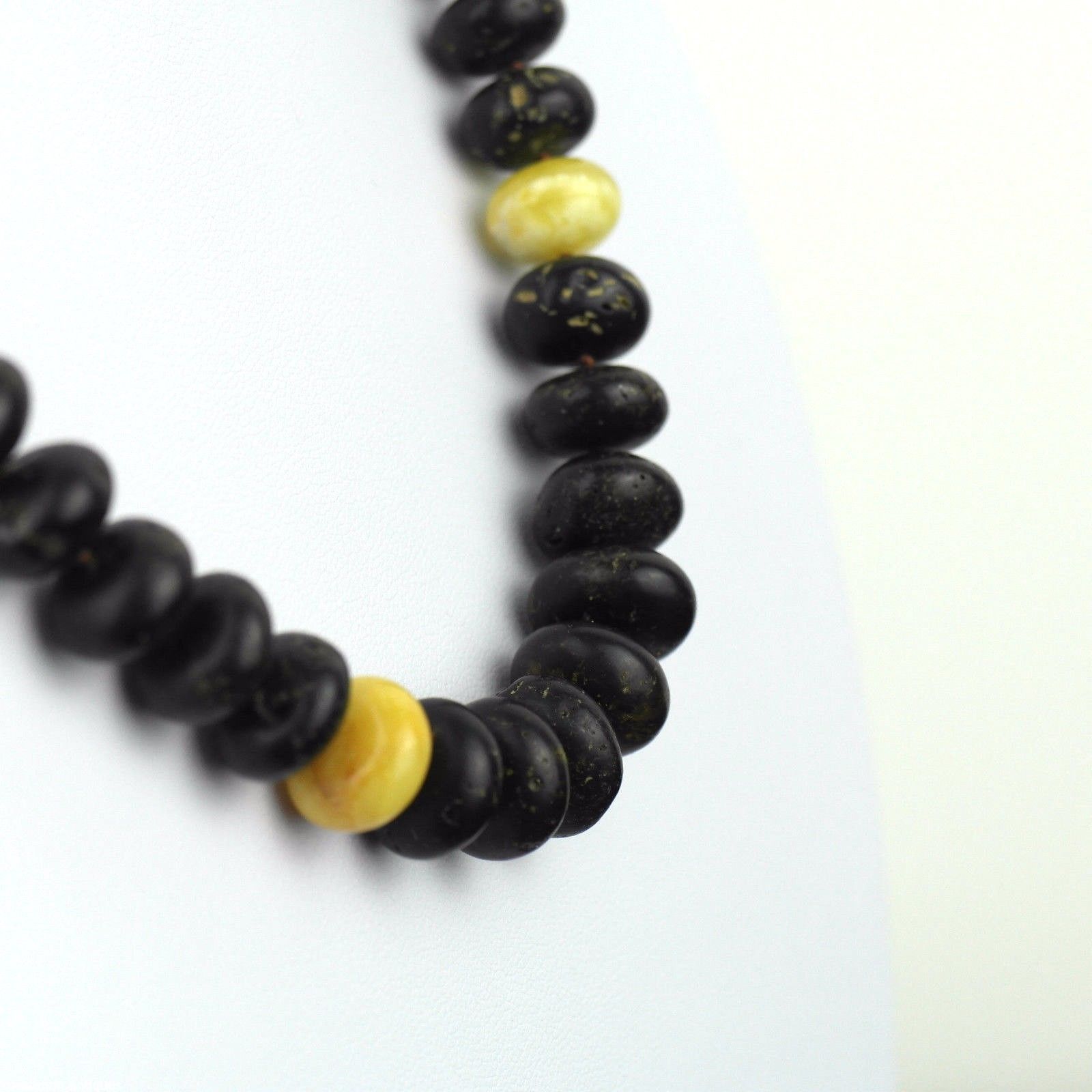 Genuine Baltic Amber stones beads necklace White egg yolk earth blood