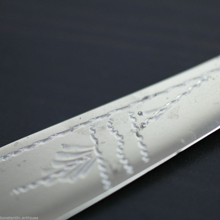 Antique silver plate tale knife mother of pearl Nacre handle British EP NS