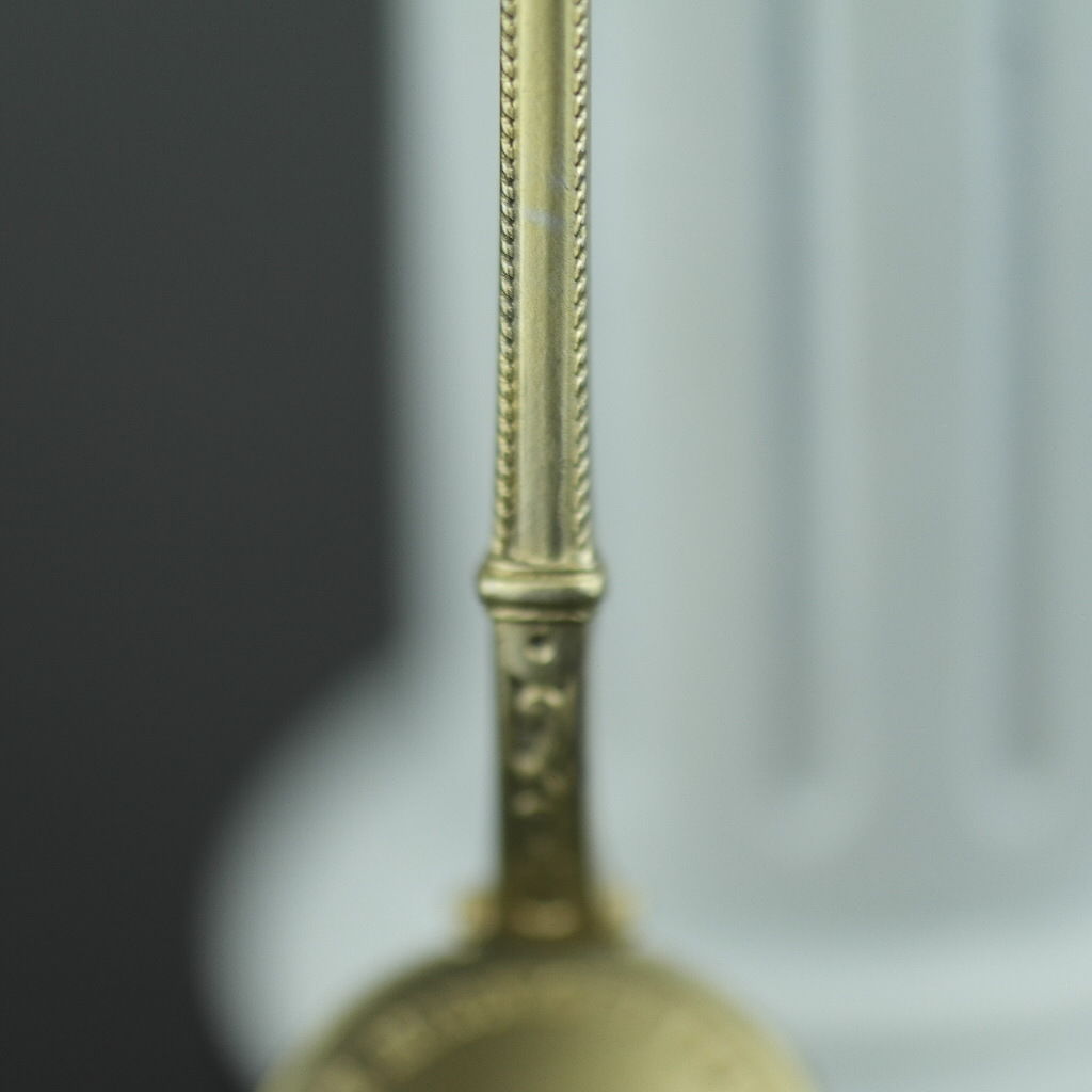 Antique sterling silver gold plated enamel spoon Norway David Andersen