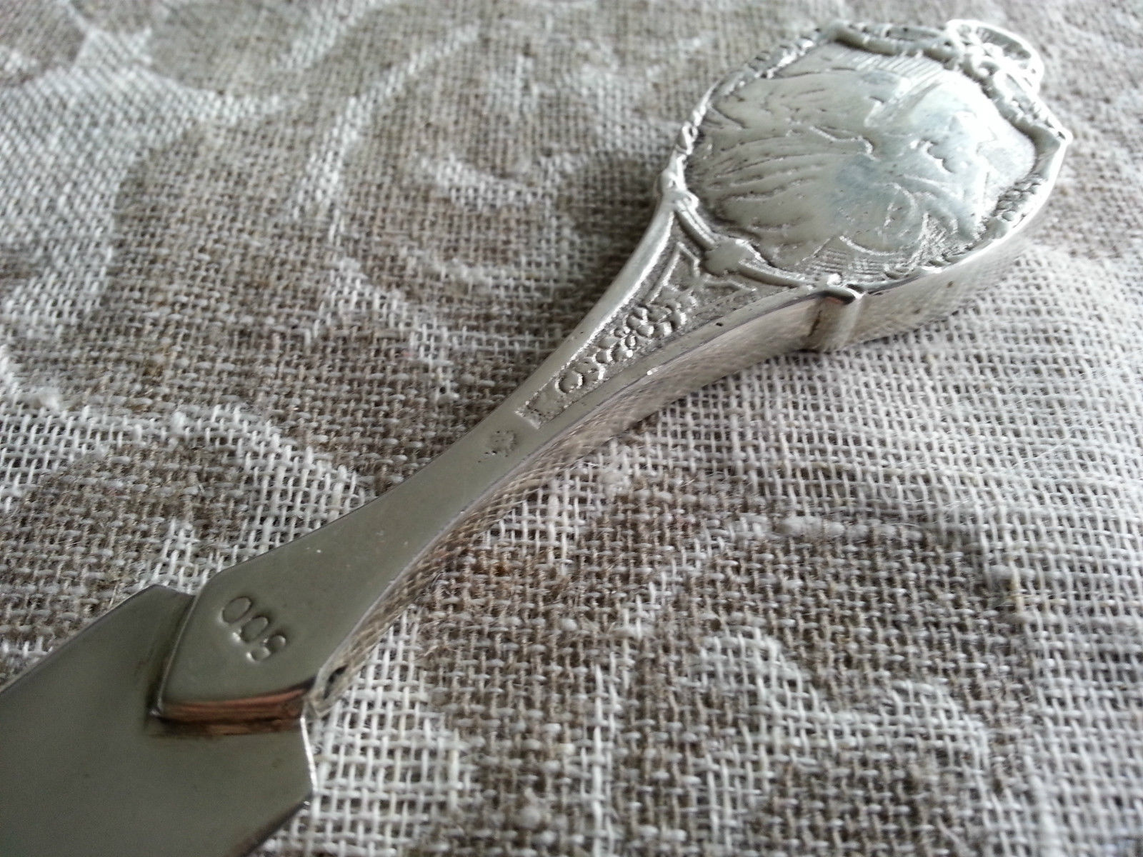 Antique solid silver letter opener 800 German Classic Style