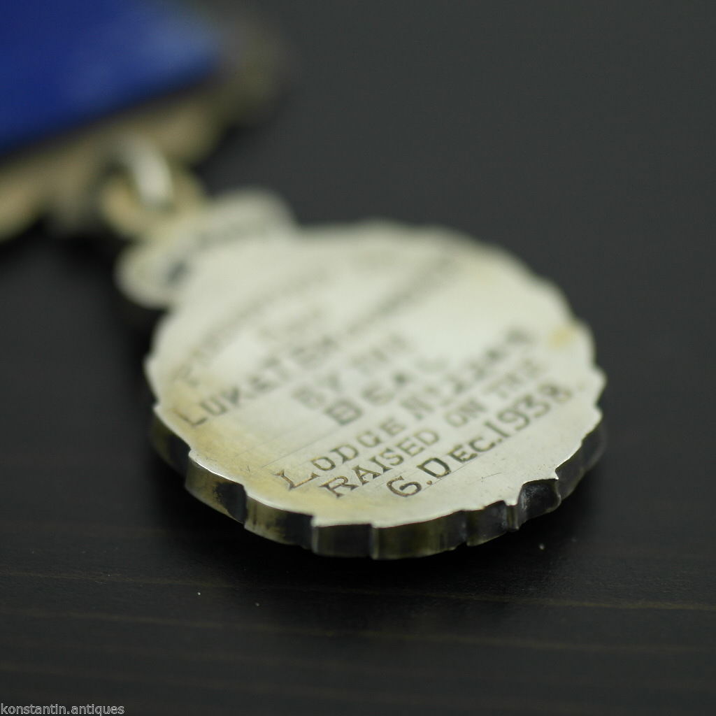 Antigua Medalla de plata maciza de 1938 RAOB Justicia Verdad Filantropía 2243