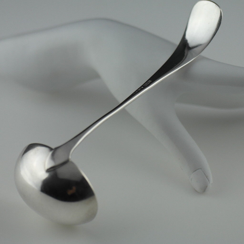 Antique Switzerland solid silver ladle Conrad Wirth 800