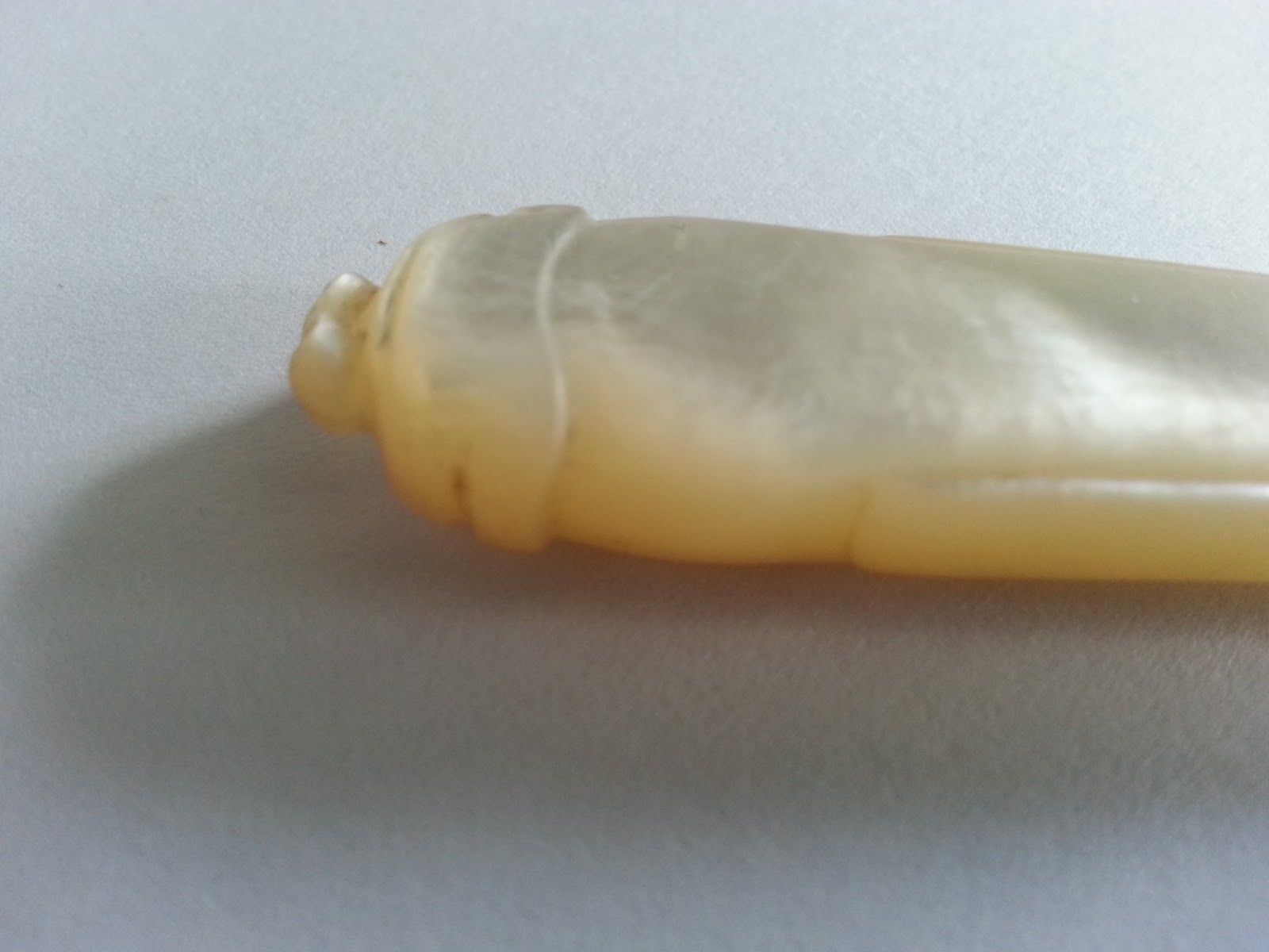 Victorian 1851 solid silver knife mother of pearl handle Sheffield Antique gift