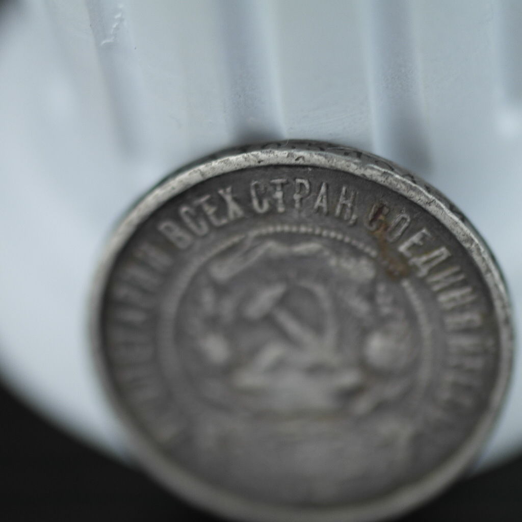 Moneda de plata antigua de 1922 50 kopeks G. Secretario Molotov / Stalin de la URSS Rusia