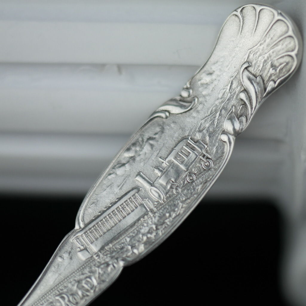 Antique sterling silver spoon Manitou Colorado USA ornamented picture