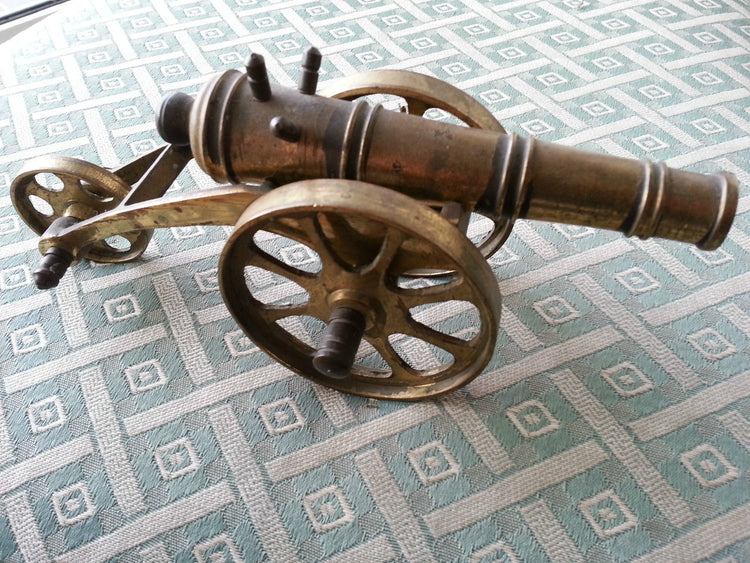 Vintage model Antique cannon brass statue made in British Empire great gift