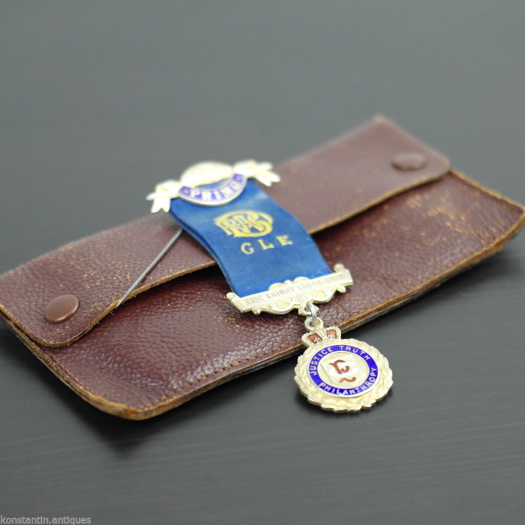 Vintage 1959 Medalla de plata maciza Justicia Verdad Filantropía Eric Knight Lodge