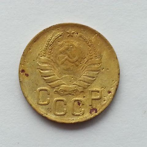 Vintage 1938 moneda 3 kopeks Secretario General Stalin de la URSS Rusia MOSCÚ