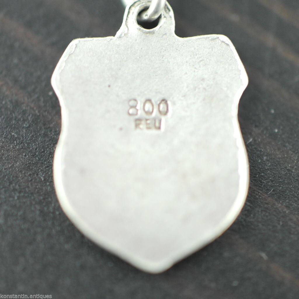 Vintage Pisa enamel 800 REU silver charm pendant Italy