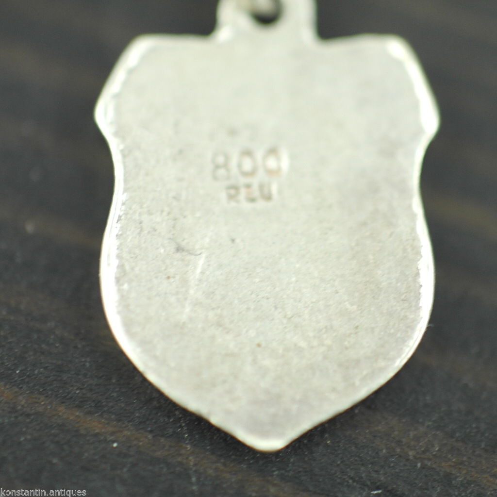 Vintage Rudesheim enamel 800 REU silver charm pendant