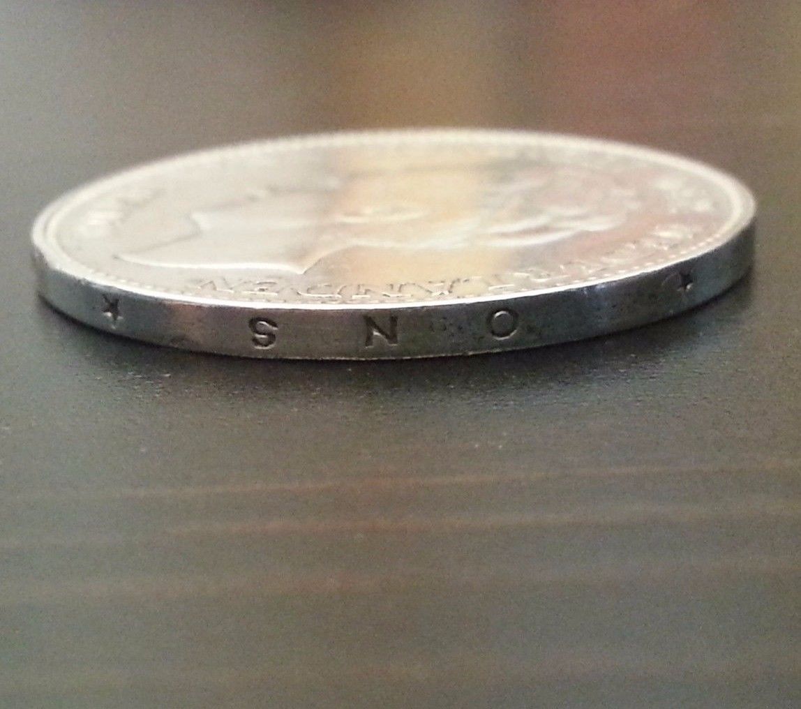Vintage 1931 silver coin 1 gulden Queen Wilhelmina of the Netherlands 20thC