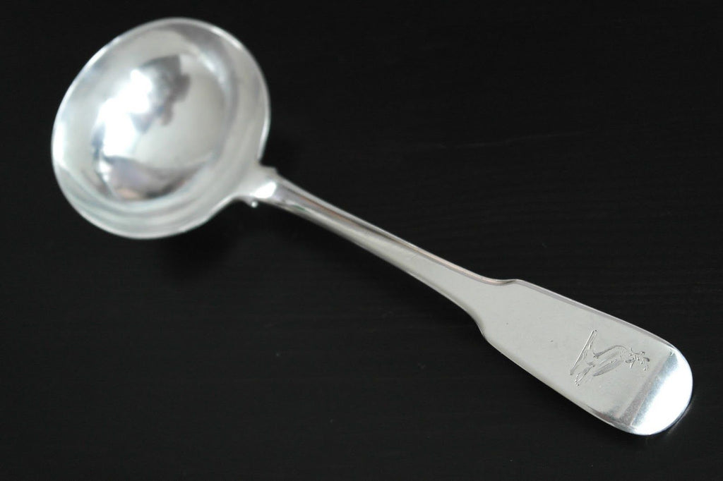 Antique 1816 sterling silver ladle duty British Empire of George 19thC