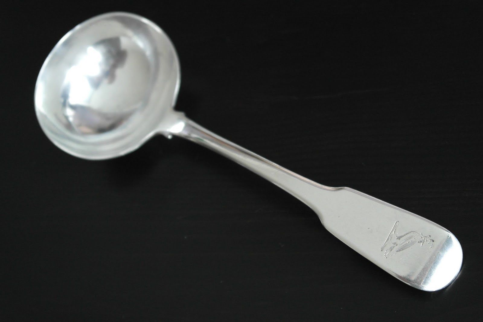 Antique 1816 sterling silver ladle duty British Empire of George 19thC