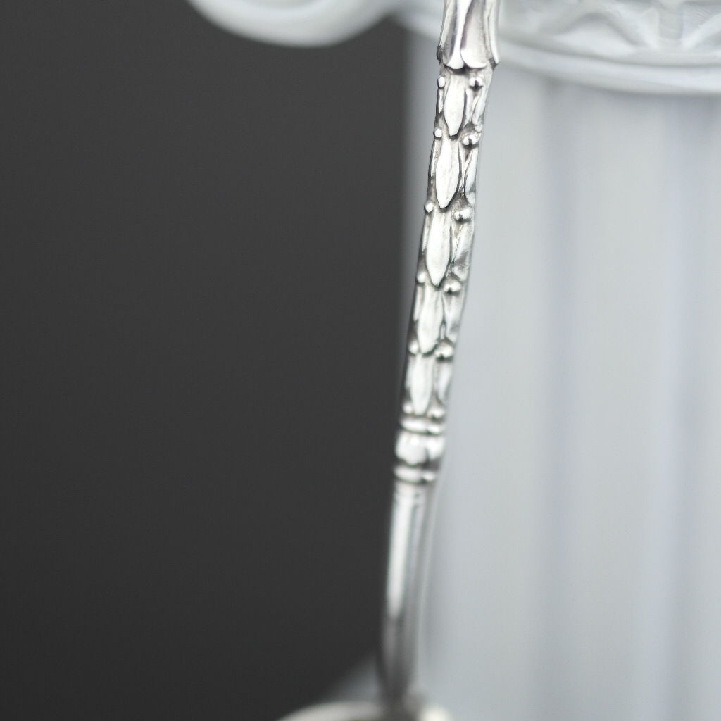 Antique 1915 enamel sterling silver spoon CVC England Birmingham British Empire