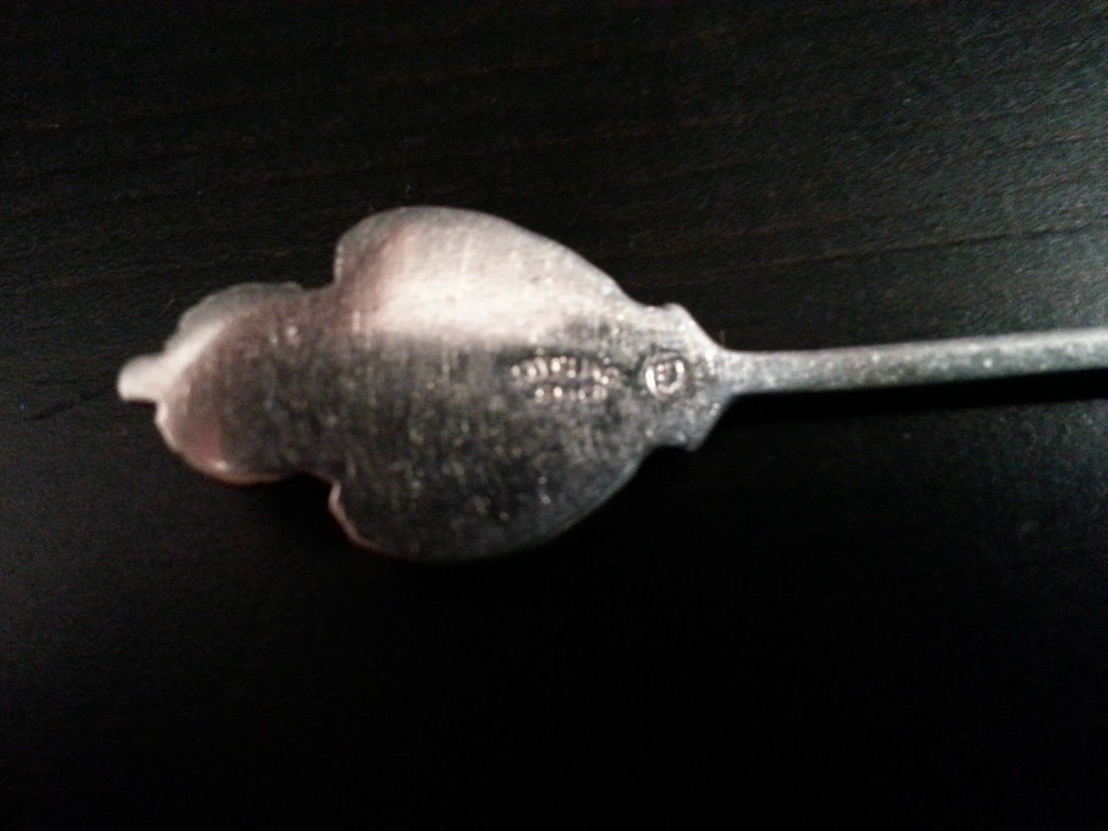 Cuchara de plata esterlina esmaltada antigua Hamilton BMco Canadá