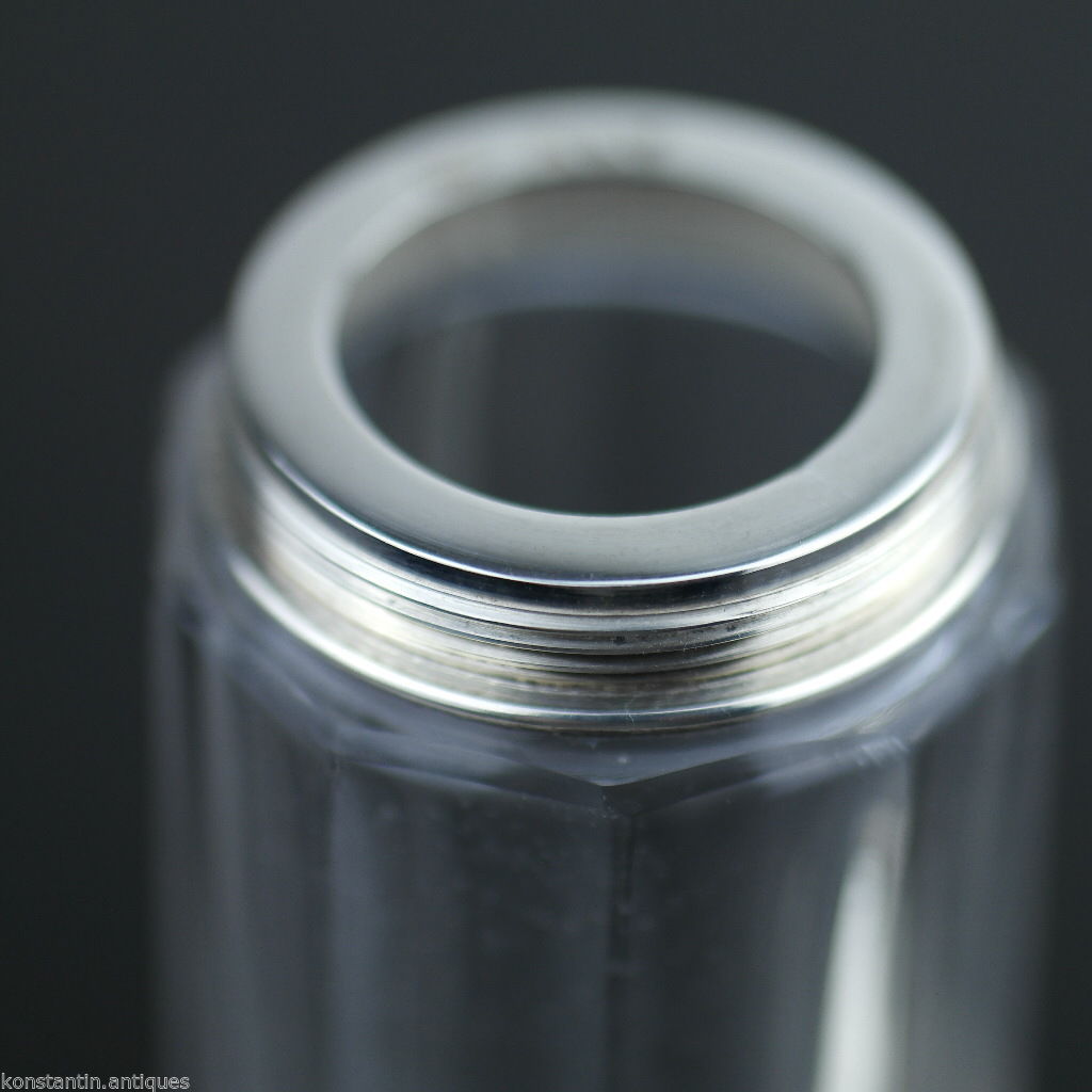 Antiker Londoner Schminktisch aus geschliffenem Glas aus dem Jahr 1892 mit Sterlingsilber-Verschluss