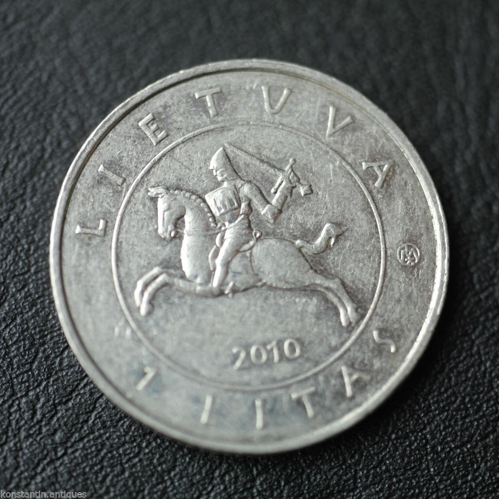 Moderne 2010-Münze 1 Litas Republik Litauen EU 600 Jahre Grünewald-Schlacht