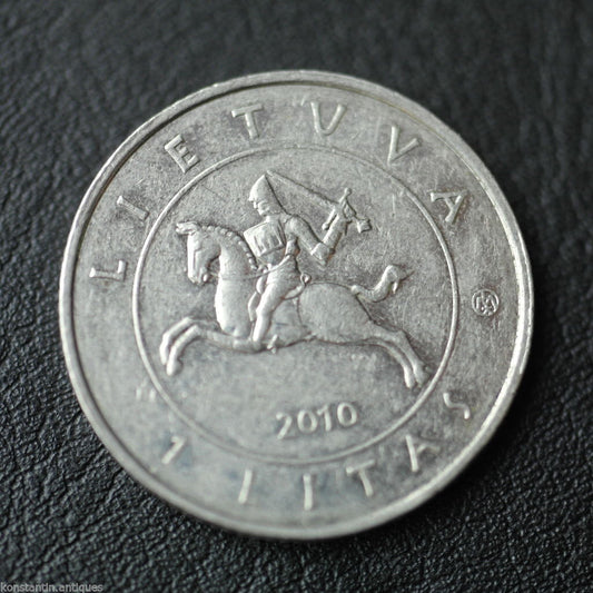 Moderne 2010-Münze 1 Litas Republik Litauen EU 600 Jahre Grünewald-Schlacht
