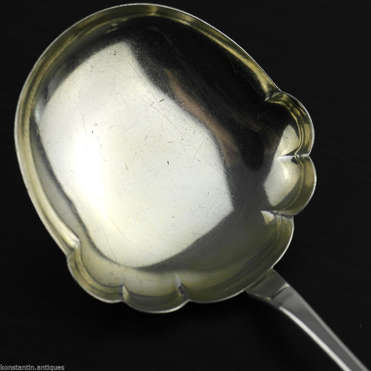 Vintage 1952 sterling silver serving spoon gilt Finland 813 great Finn gift