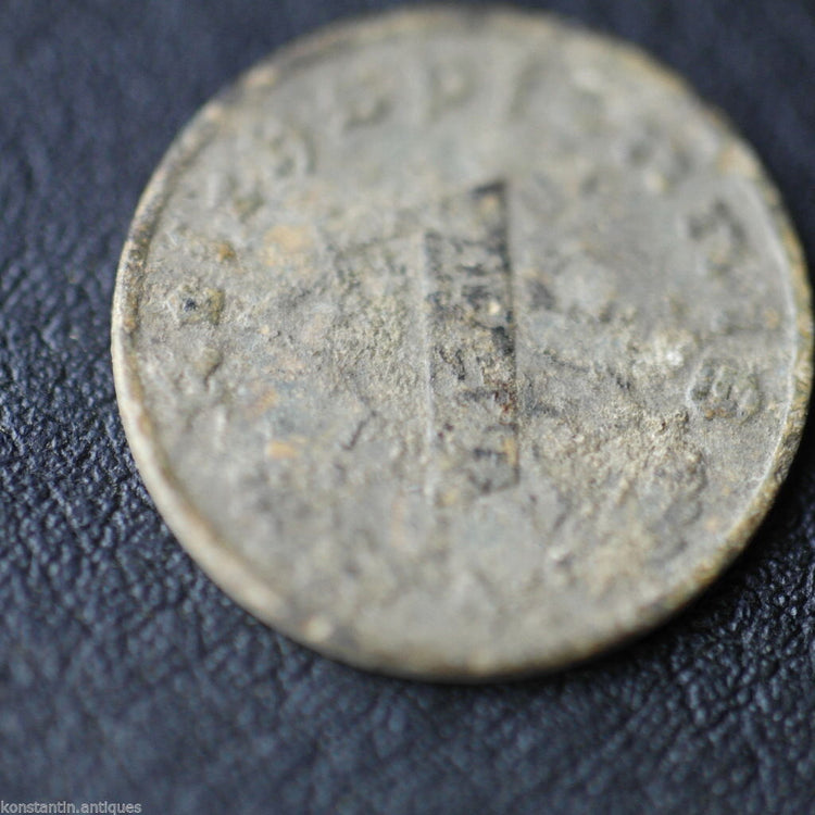 Vintage 1941 coin 1 Reichspfennig primer Adolf Hitler of Germany 20thC Berlin