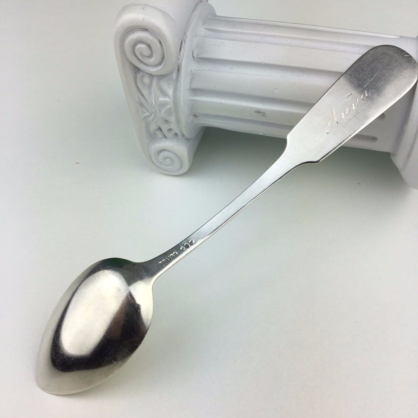 Antique sterling silver spoon from USA with Butterfly Anna inscription