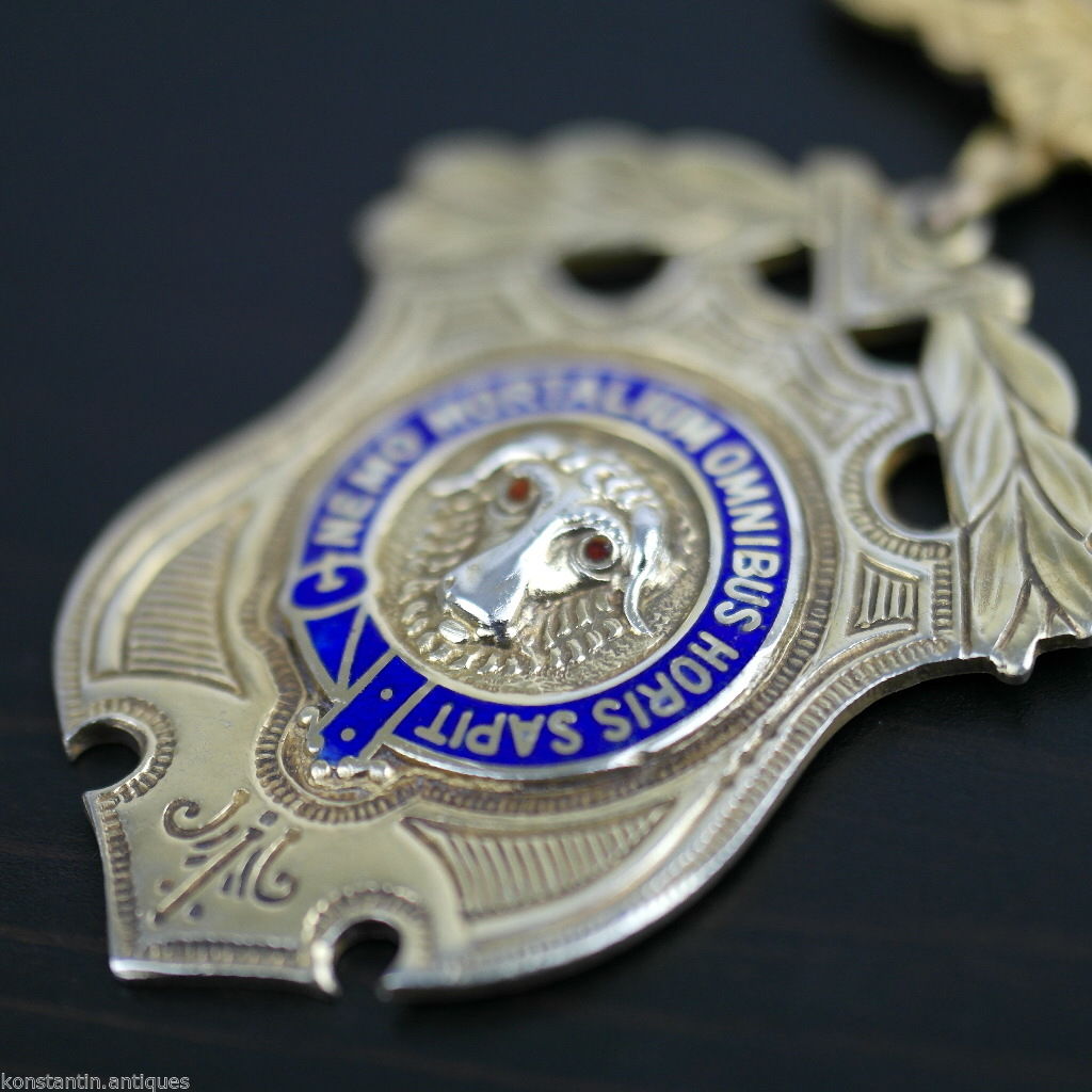 Vintage 1972 medalla chapada en oro de plata maciza Birmingham PRIMO RAOB Wyvern lodge