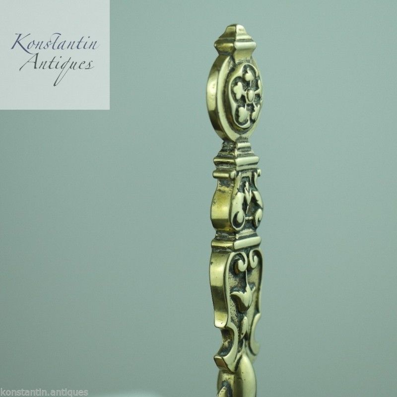 Antique solid brass letter opener / page turner Royal British Empire nice great