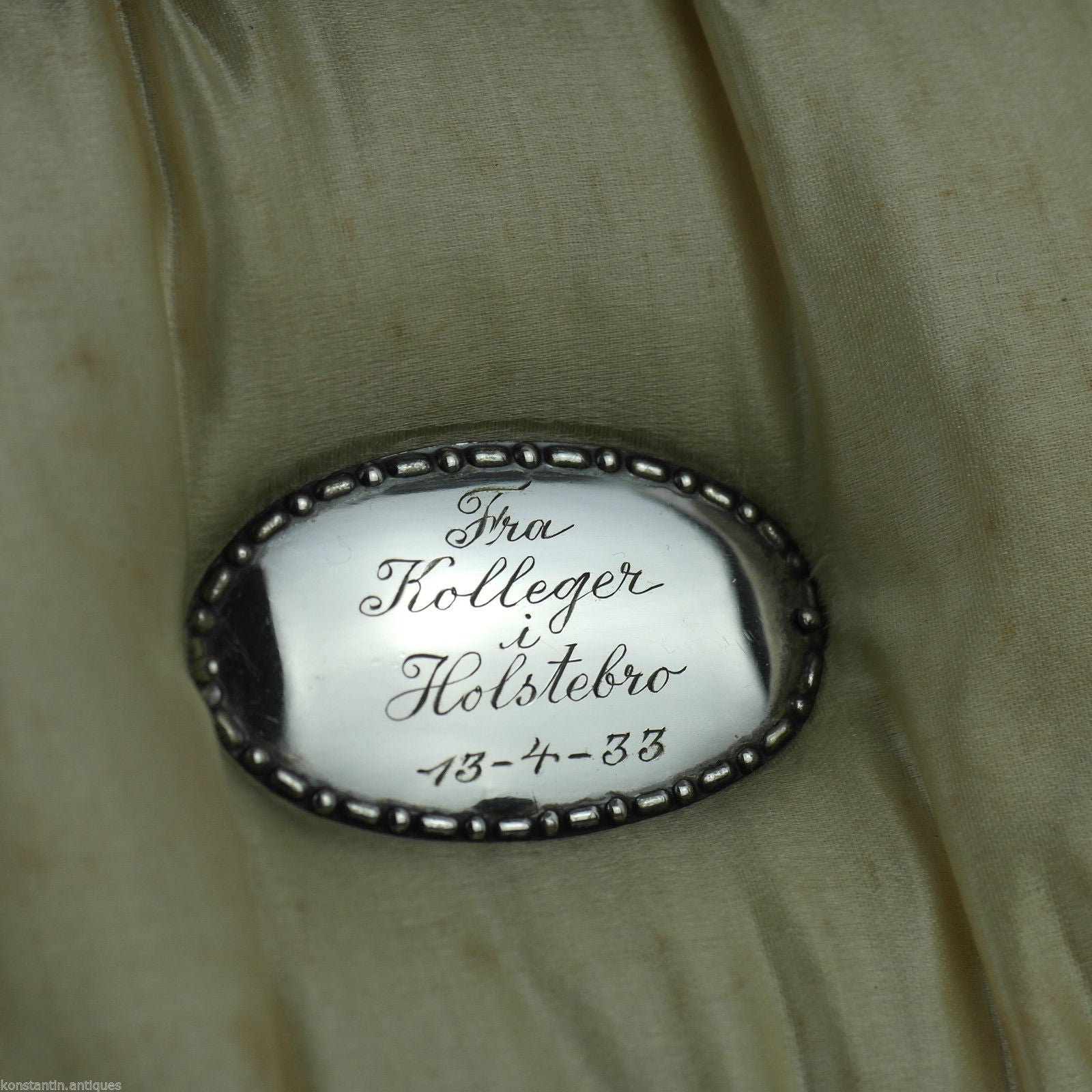 Antique Danish Sterling silver 1933 set of six spoons