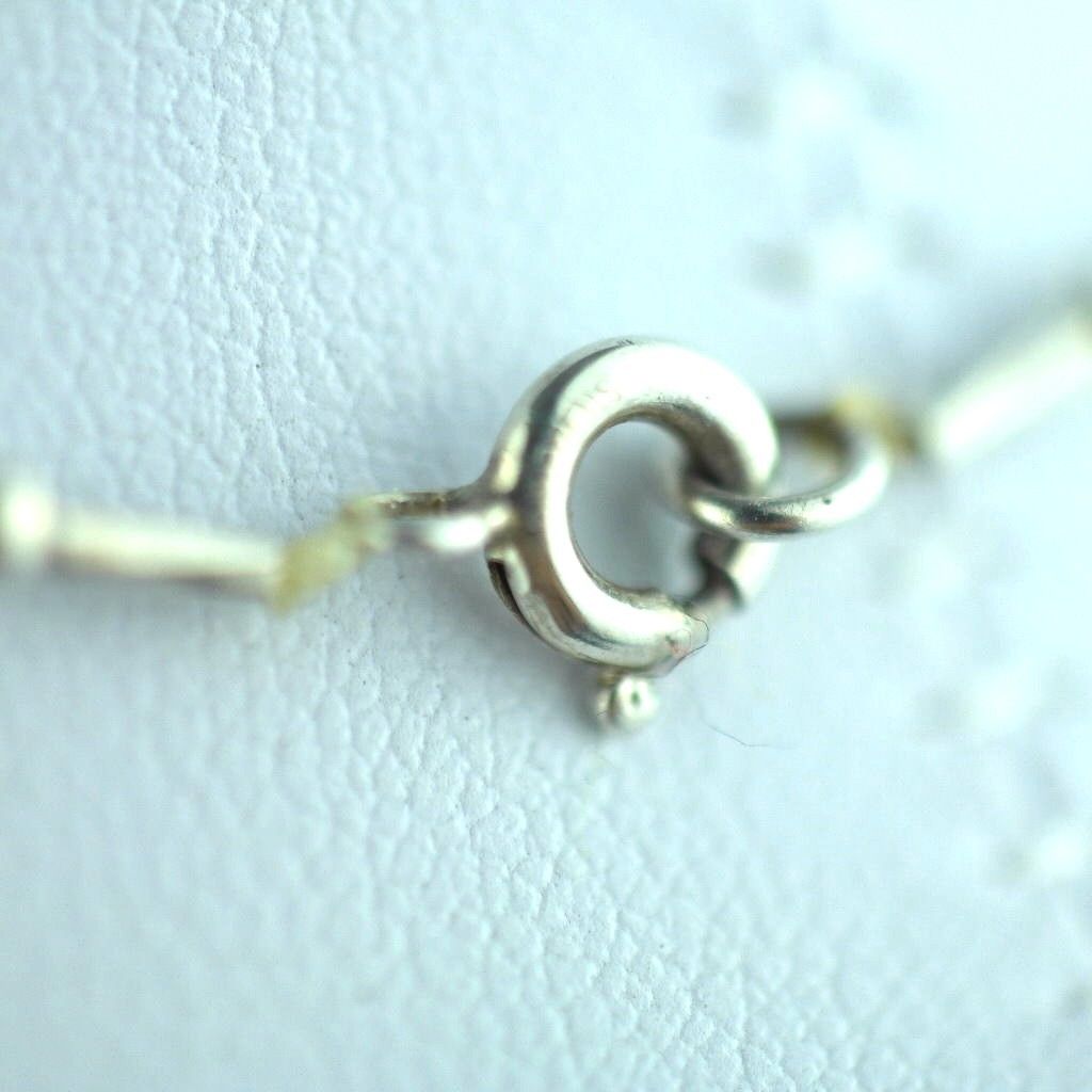 Vintage-Halskette aus Sterlingsilber und rosa Korallenperlen