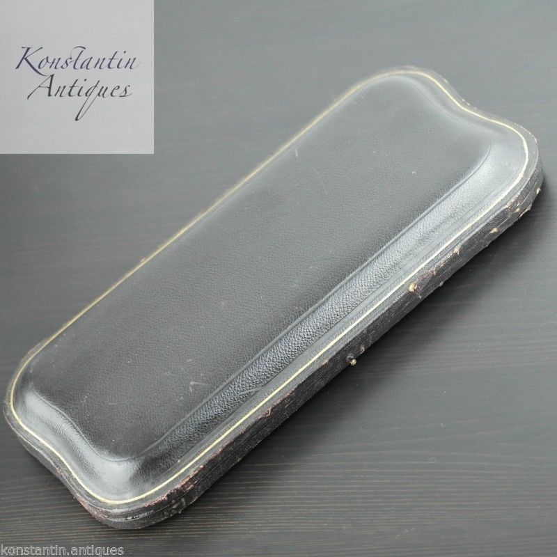 Antike Salblöffel aus vergoldetem Sterlingsilber aus dem Jahr 1905, verpackt in einer Londoner James Wakely & Frank Clarke Wheeler Box