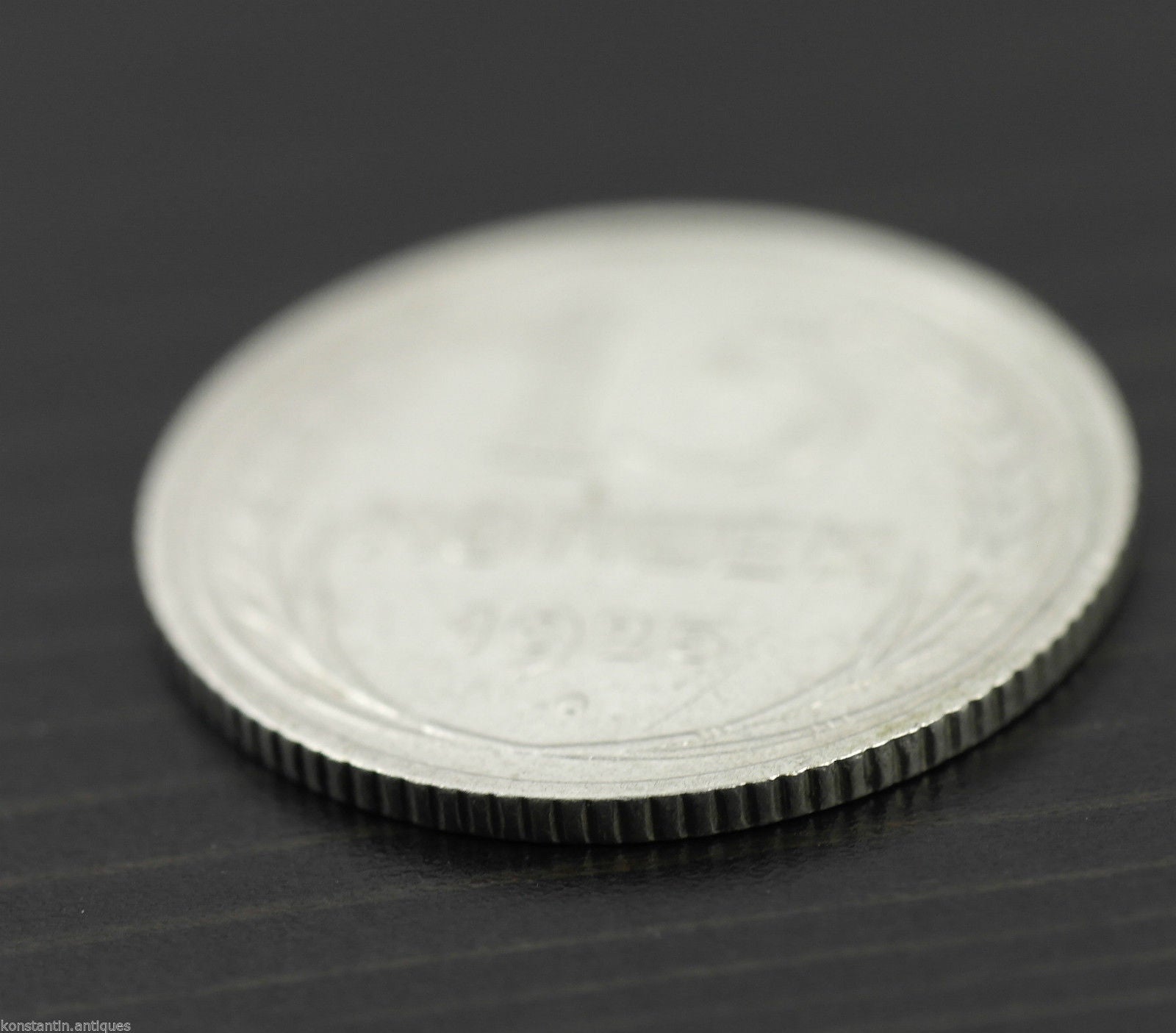 Antique 1925 silver 15 coin kopeks General Secretary Stalin of USSR Russia 20thC