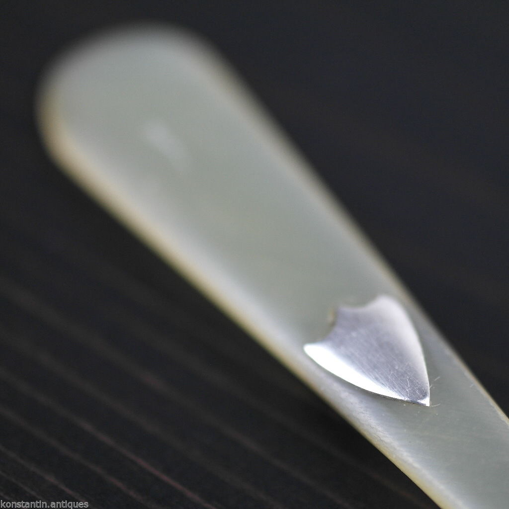 Antique Scottish horn spoon with solid silver shield