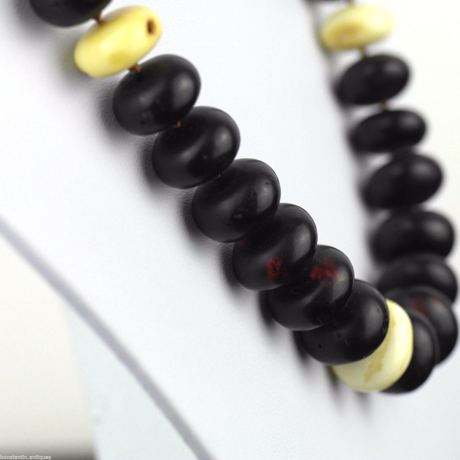 Genuine Baltic Amber beads necklace White egg yolk Dragon blood