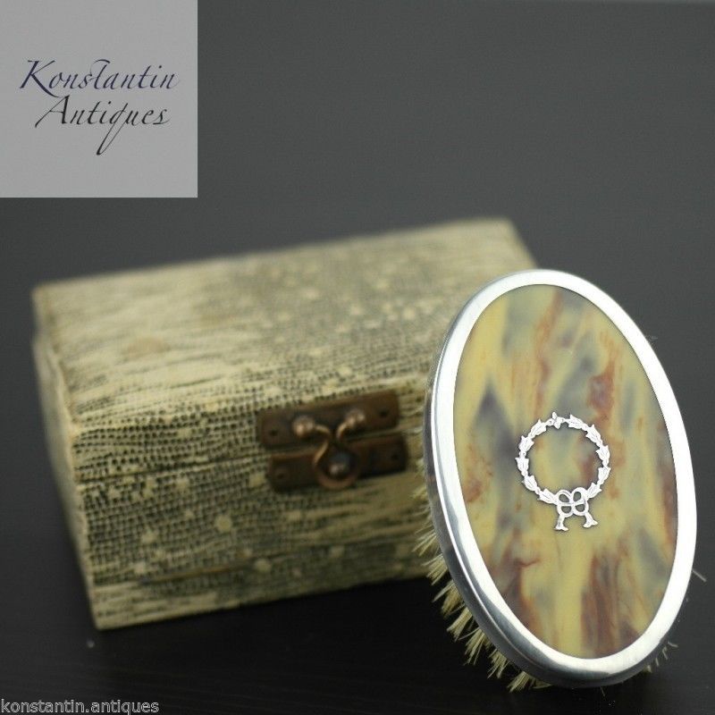 Antigua caja DMC de carey de plata esterlina Birmingham 1927 Imperio Británico