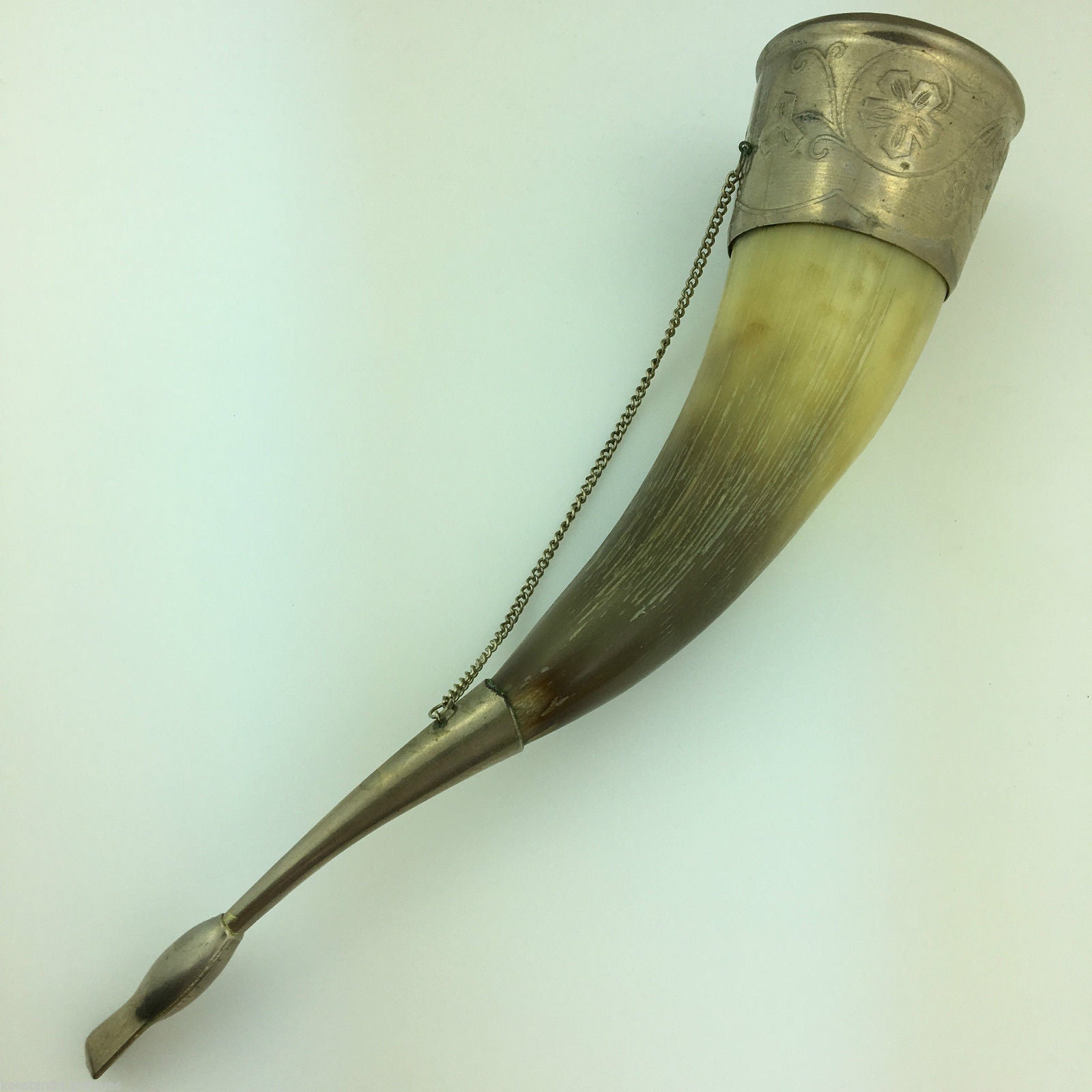 Vintage Caucasian Drinking Horn Cup for Wine Vodka Cognac