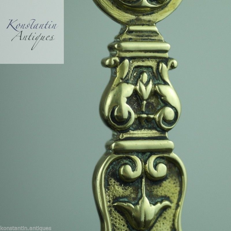 Antique solid brass letter opener / page turner Royal British Empire nice great