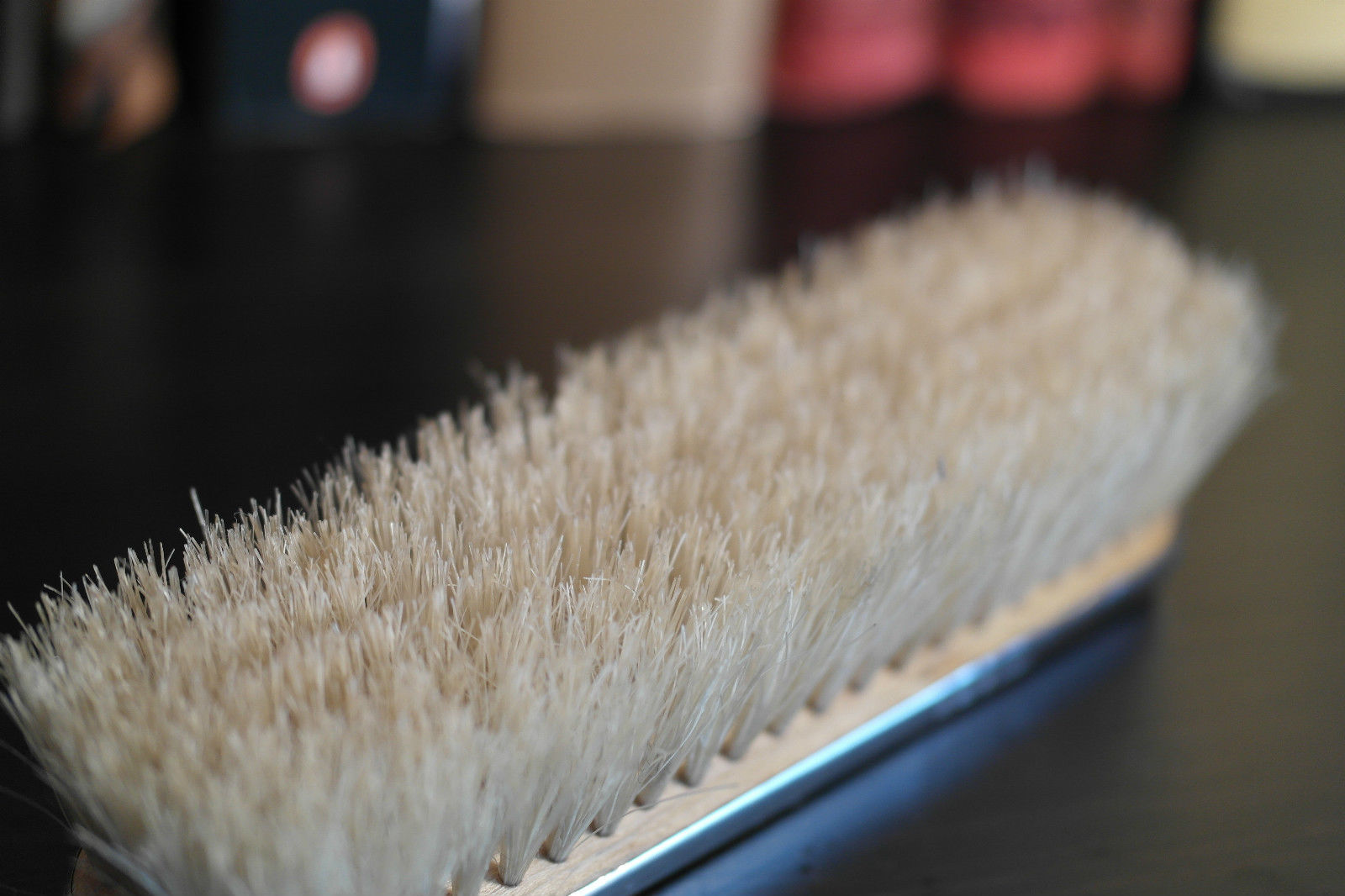 Vintage 1937 solid silver guilloche enamel brush London Antique Collett&Anderson