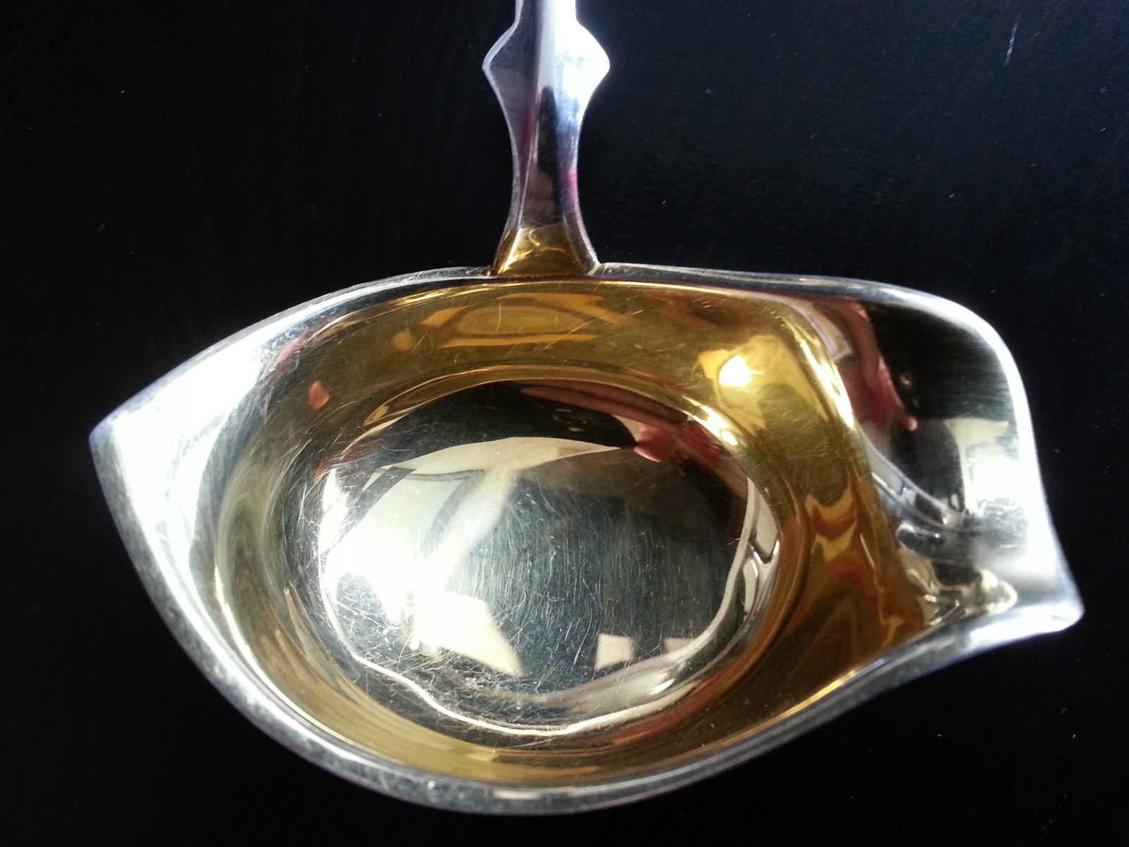 Antique 1926 gold plated solid silver ladle Finland KALEVALA HELSINKI Soumi