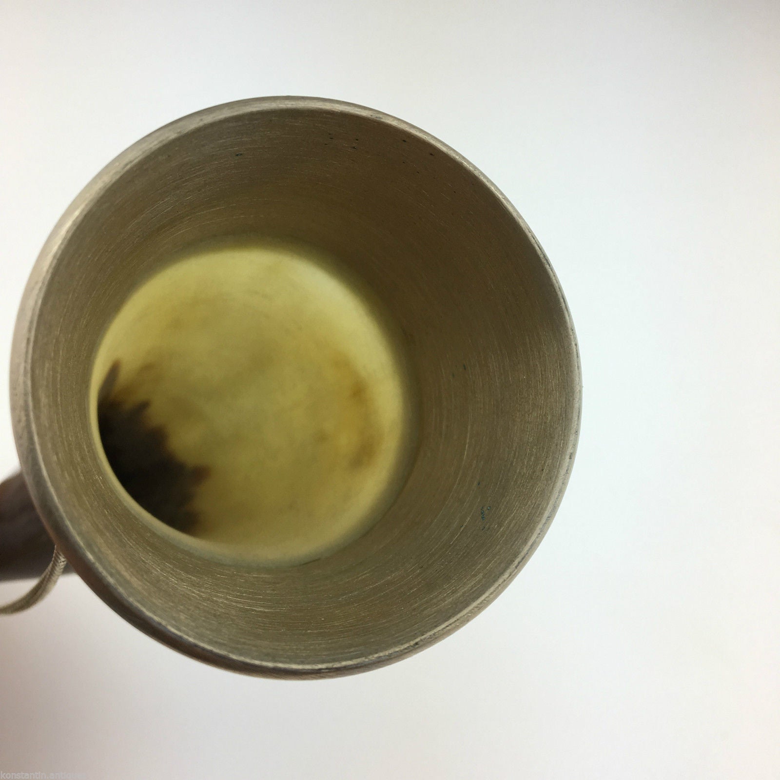 Vintage Kaukasischer Trinkhornbecher für Wein, Wodka, Cognac 