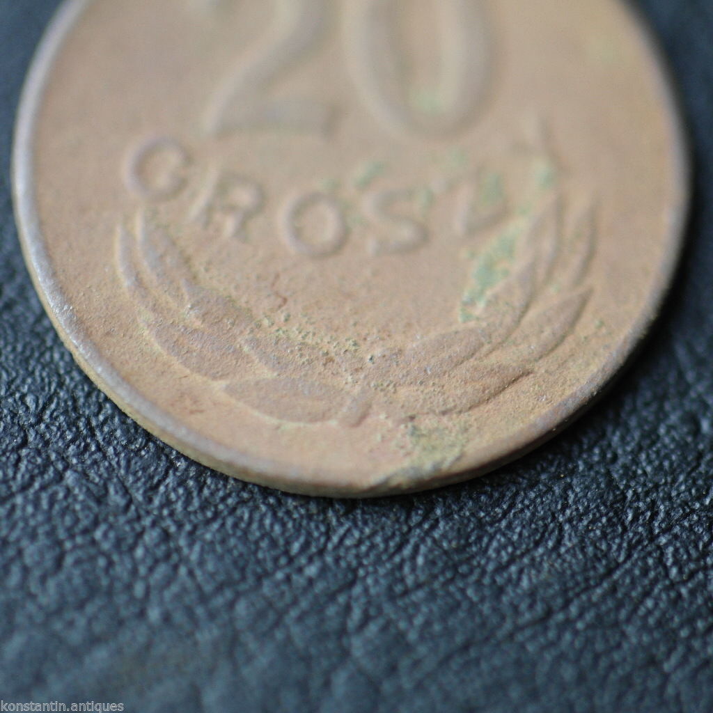 Vintage 1949 coin 20 grosze President Bolesław Bierut of Republic of Poland