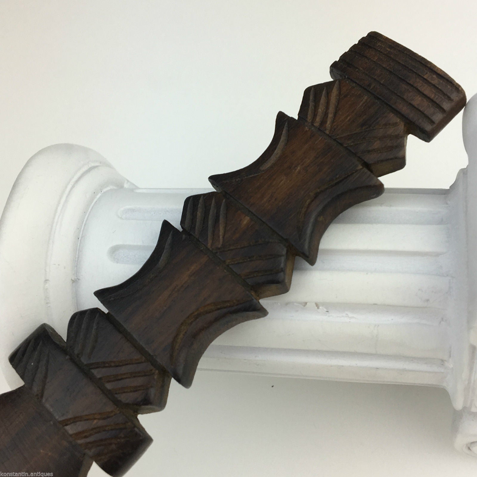 Vintage African solid wood hand carved letter opener / page turner