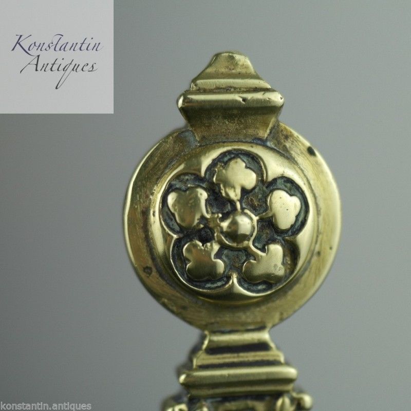 Antique solid brass letter opener / page turner Royal British Empire nice great