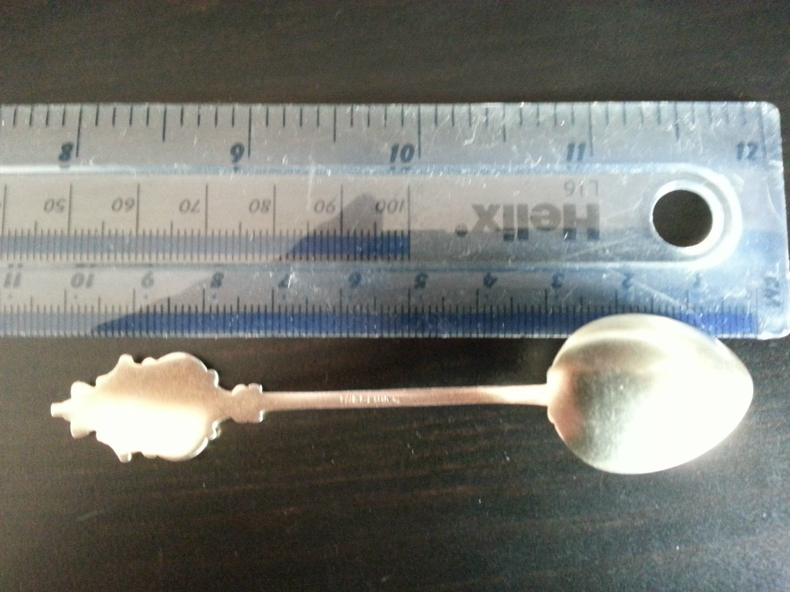 Antiker Emaille-Löffel aus vergoldetem Sterlingsilber, Montreal, Kanada