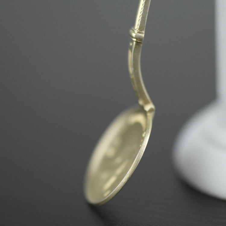 Antique sterling silver gold plated enamel spoon Norway David Andersen