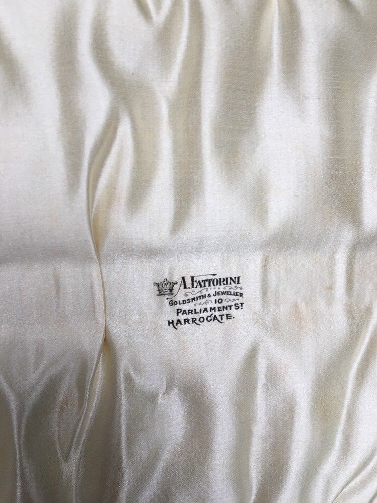 Conjunto antiguo de diez c. Cucharas de plata de ley esmaltadas de 1913.